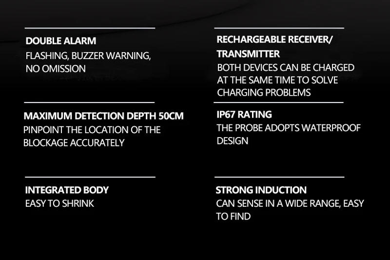 Description Picture 3 of itemUNI-T UT661A UT661B Blockage Detector PVC Iron Pipe Finder Wall Scanner Waterproof Electrical Instruments IP67