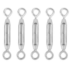 M4 Stainless Steel 304 Eye & Eye Turnbuckle Wire Rope Tension (5Pcs)