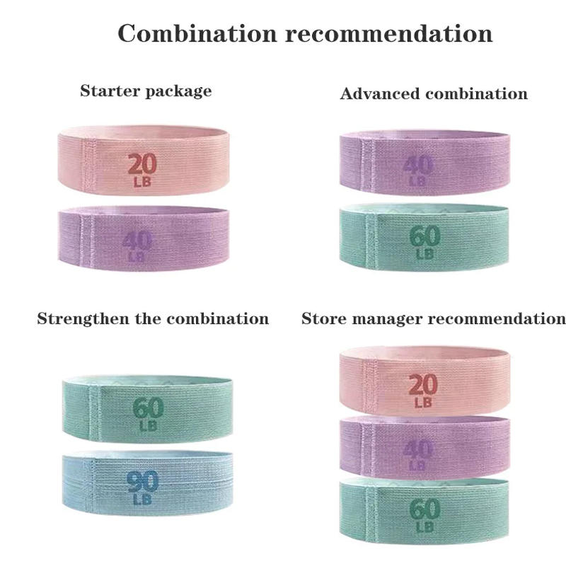 Description Picture 6 of itemFabric Resistance Hip Booty Bands Glute Thigh Elastic Workout Bands Squat Circle Stretch Fitness Strips Loops Gym Yoga Equipment