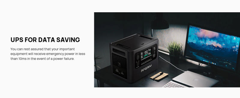 Description Picture 6 of itemPortable Power Station 2400W 2048Wh Power Station LiFePO4 Battery Quick Charge in 1.5H 6 AC Outlets UPS Solar Generator