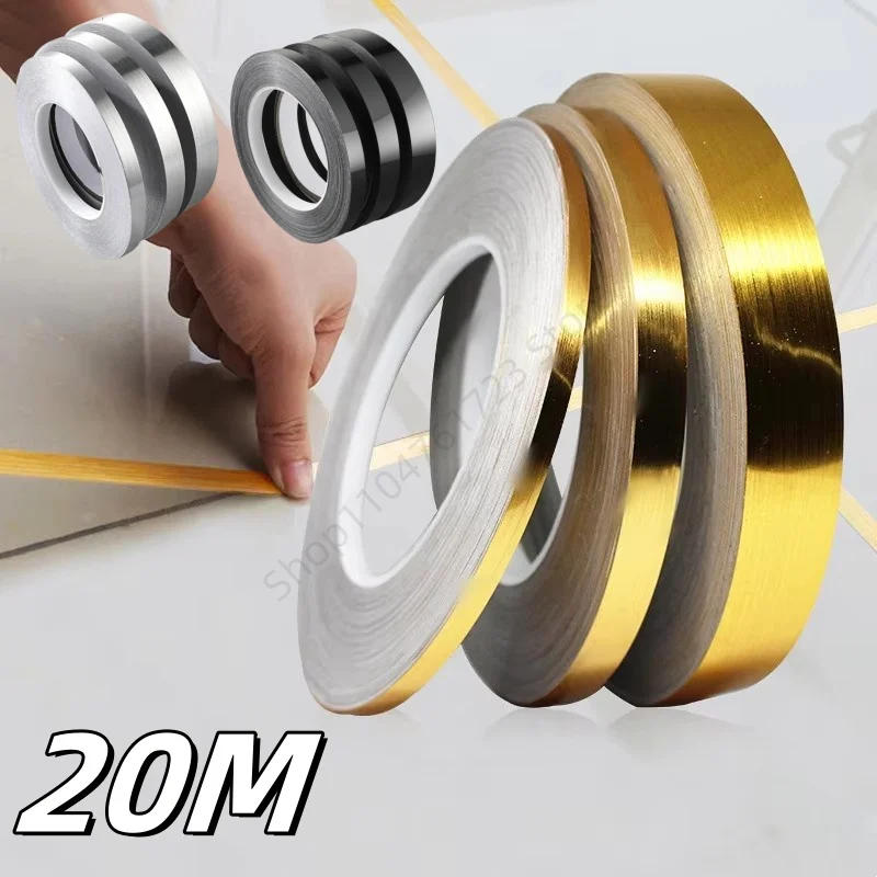 Description Picture 2 of item20M Self-Adhesive Ceramic Tile Mildewproof Beauty Seam Sticker Floor Waterproof Wall Gap Sealing Strip Ceiling Home Decorations
