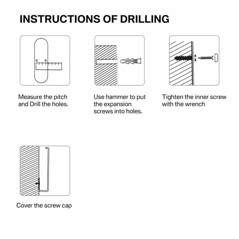 Description Picture 5 of itemModern Kitchen Roll Paper Towel Holder Stainless Steel No Drilling Toilet Roll Holder Wall Mount Home Decor Storage Rack Toilet