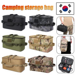 MOLLE Pouch Outdoor Camping Organizer Tool Gas Tank Storage Bag Ground Nail Tool Bag Gas Canister Picnic Cookware Utensils Kit