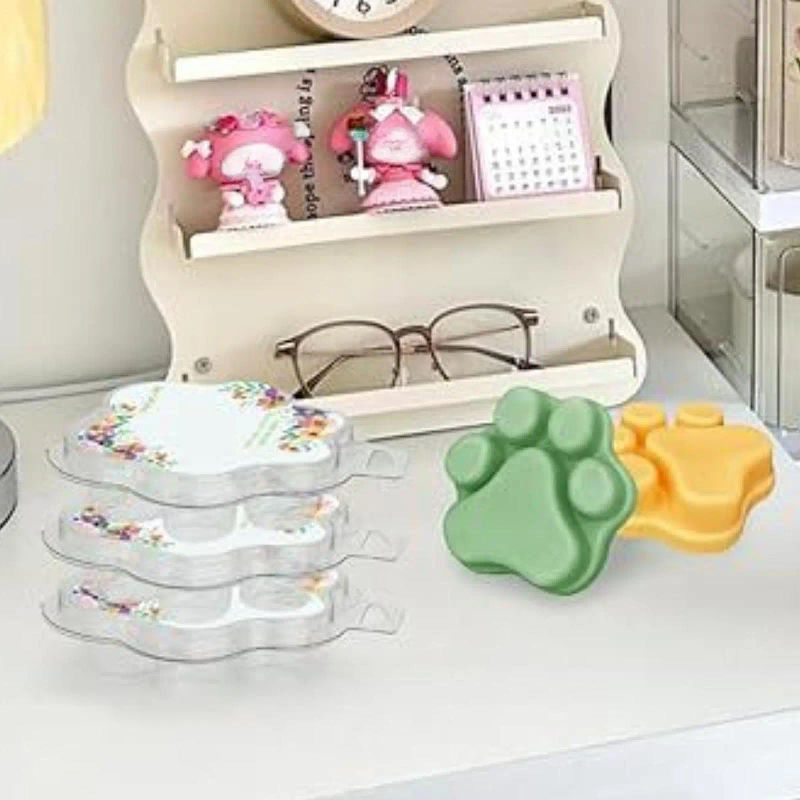 Description Picture 5 of item10Pcs/Set Wax Melt Models Clear Empty Cube Tray Easy to Use Practical Creative Handmade Cavity for Wickless Tarts Candles Crafts