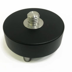 Black Fixed Type Three-Jaw Tribrach Adapter with 5/8"x11 Mount Rotate Screw for GPS Prisms Surveying Adaptor for Top  Leica