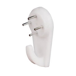 200Pcs White Painting Photo Frame Hook Plastic Invisible Wall Hooks Mount Photo Picture Nail Hook Hanger Mirror Hanging Hangers