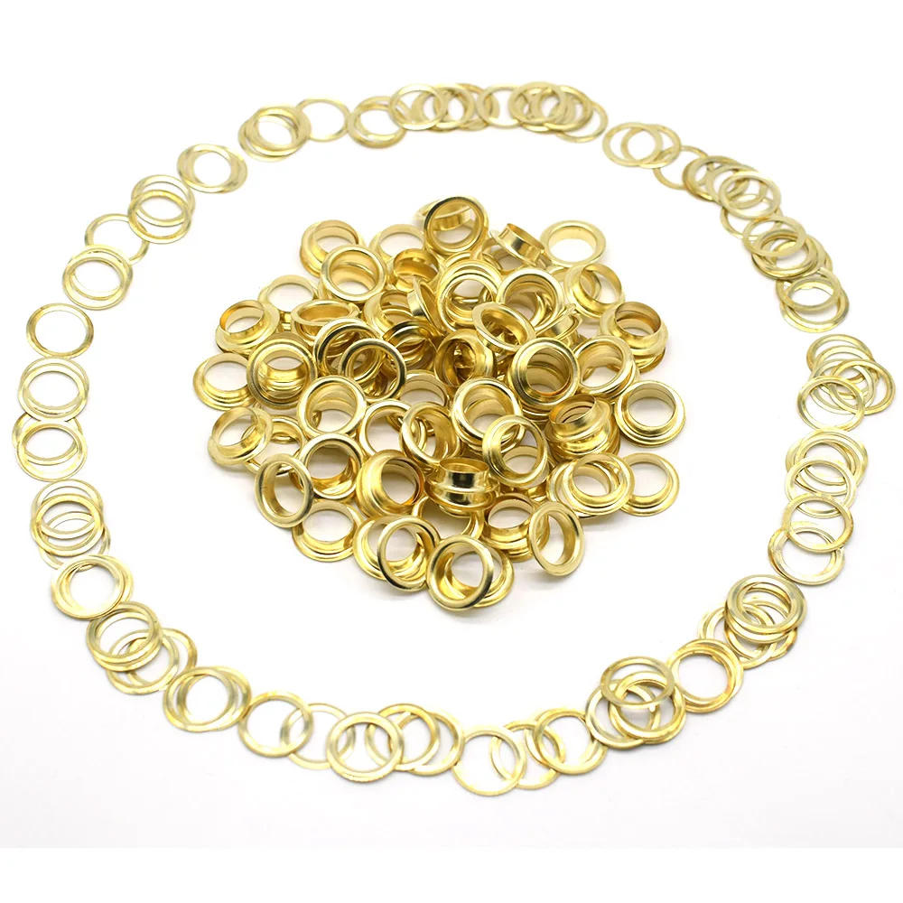 Description Picture 6 of item100 Sets Metal Eyelets Grommet LeatherCraft Shoses Belt 3.5-14mm Scrapbooking Eyelet for Sewing Clothes Accessories Wholesale