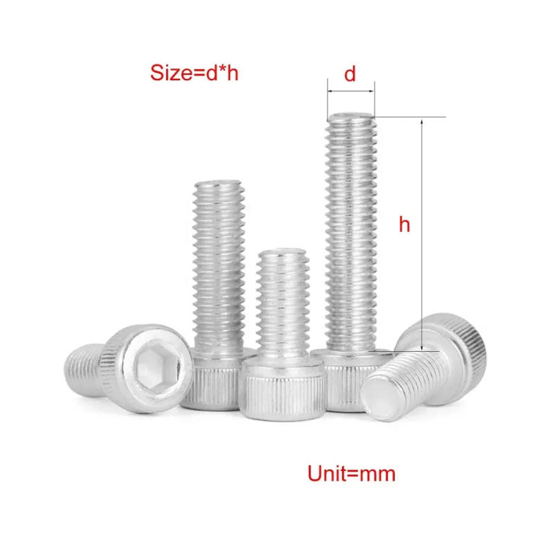 Description Picture 2 of item6061 Aluminum Alloy Cylindrical Head Hexagonal Screw M3M4 M5M6M8M10