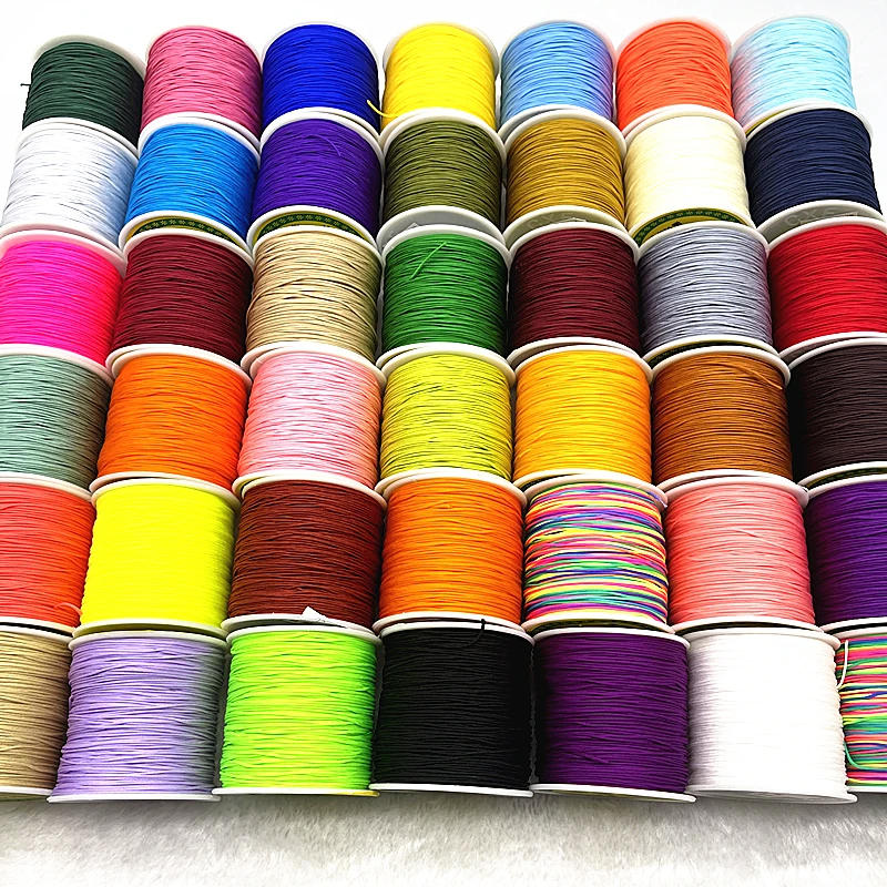 Description Picture 2 of itemHOT 0.4/0.8/1.0/1.5mm Nylon Cord Thread Chinese Knot Macrame Cord Bracelet Braided String DIY Tassels Beading Thread