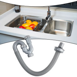 1pcs U-shaped Washbasin Water Pipe Sink Sewer Drainage Retractable Shaped Deodorizer For Kitchen Bathroom Supply