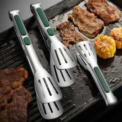Non-Slip Stainless Steel Food Tongs Meat Salad Bread Serving Clip Kitchen Accessories Barbecue Grill Buffet Clamp Cooking Tools