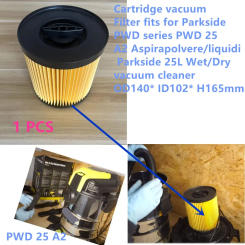 1 PCS Cartridge vacuum Filter compatible with Parkside PWD series PWD 25 A2 Aspirapolvere/liquidi Parkside 25L Wet/Dry vacuums