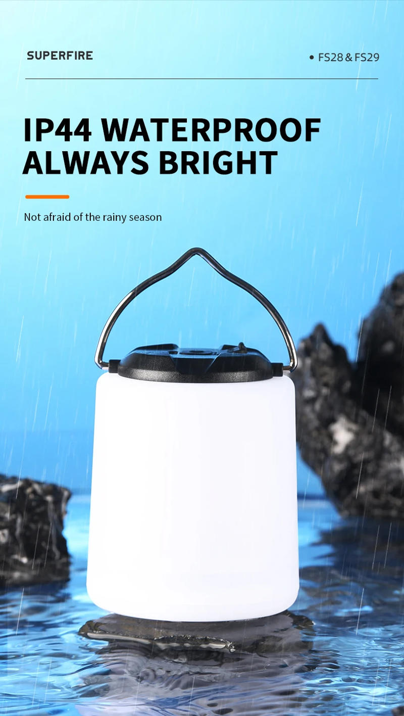 Description Picture 6 of itemSUPERFIRE FS28 LED Camping Lantern Portable Emergency Lights Outdoor Hiking Night Fishing Hanging Type-C Rechargeable Flashlight