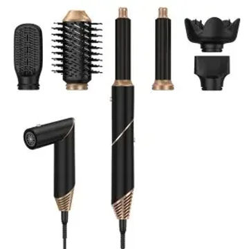 6 in 1 Hair Dryer Brush Negative Ions Hair Blower Brush Salon Blow Dryer Air Curler Wand Ceramic Curling Iron Styler Folding