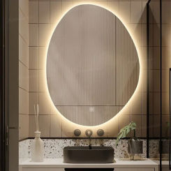 Irregular Shower Mirror Light Large Shaving Barber Aesthetic Wall Mirror Table Bedroom Toilet Espejo Pared Home Improvement