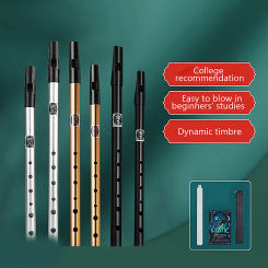 1Pc 6 Hole Flute C/D Key Irish Whistle Ireland Tin Penny Whistle Metal Flute Instrument Wind Musical Beginners Accessories