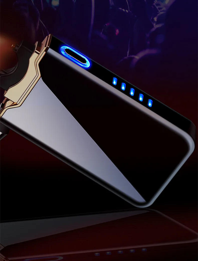 Description Picture 5 of item2022 New Ignition Arc Electronic USB Electric Flame  Lighter Metal Gift AI Charge Protection  Cigar Lighters