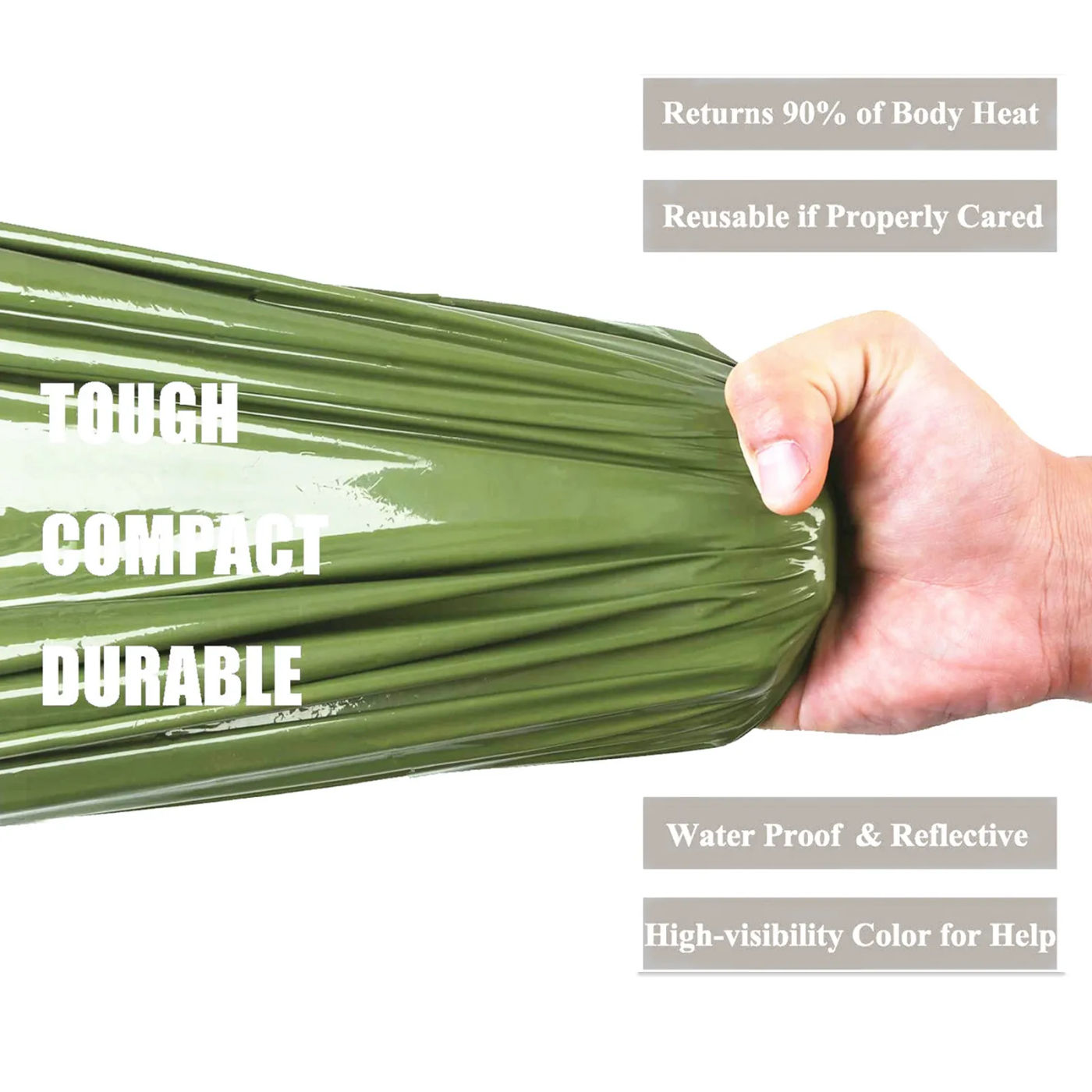 Description Picture 5 of itemPortable Waterproof Emergency Survival Sleeping Bag Outdoor Camping Gear Thermal Sack First Aid Rescue Mylar Insulate Blanket