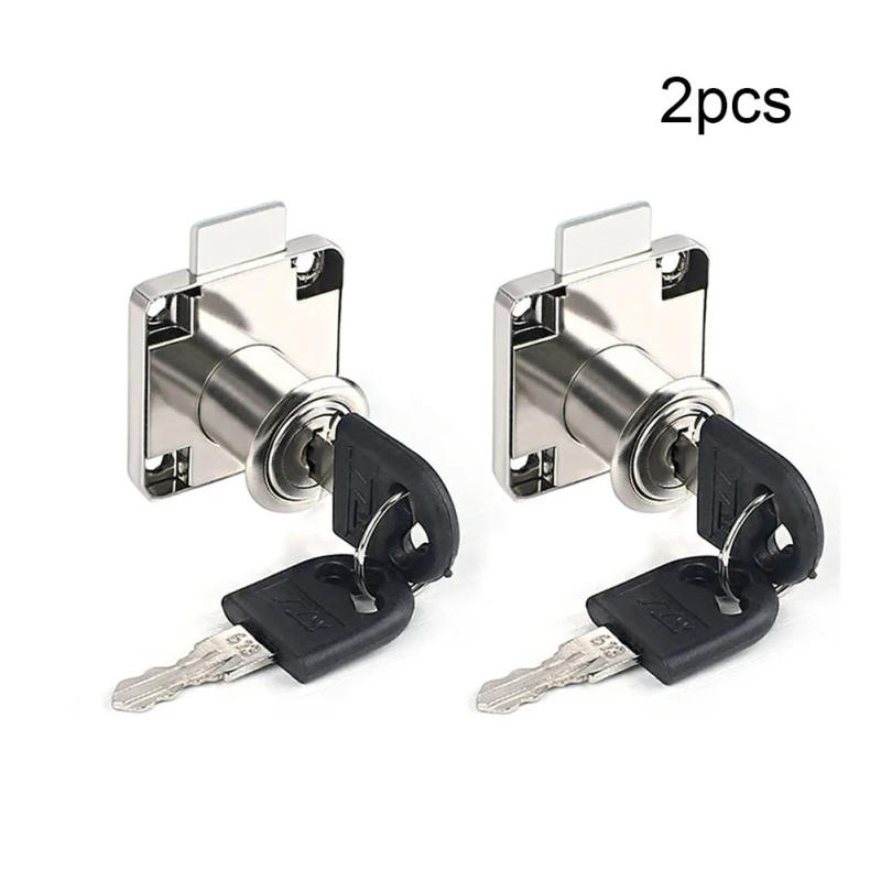 Description Picture 6 of item2PCS Furniture Locks Iron For Desk Drawers Wardrobe Cabinets Matching Key Drawer Lock Bolt Cam Lock With 4 Keys