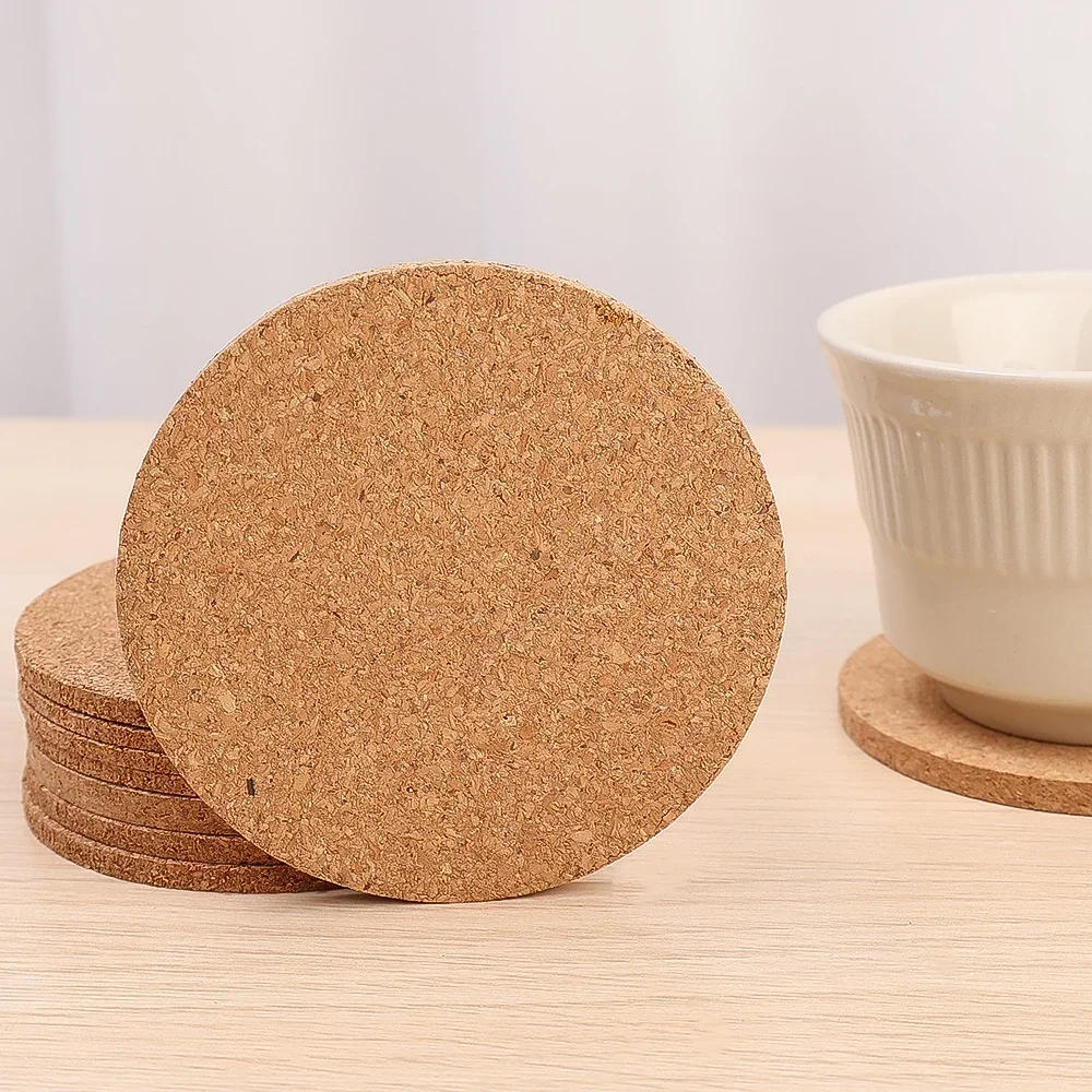 Description Picture 6 of item30/1PCS Non-Slip Cork Coaster Natural Round Wooden Cup Mat Heat Insulation Pads Tea Coffee Mug Drinks Holder Table Decoration