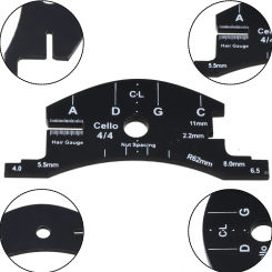 Violin Bridges Multifunctional Mold Template Full Size Cello Bridge Repair Tool Plastic Violin Bridge Mold Accessories