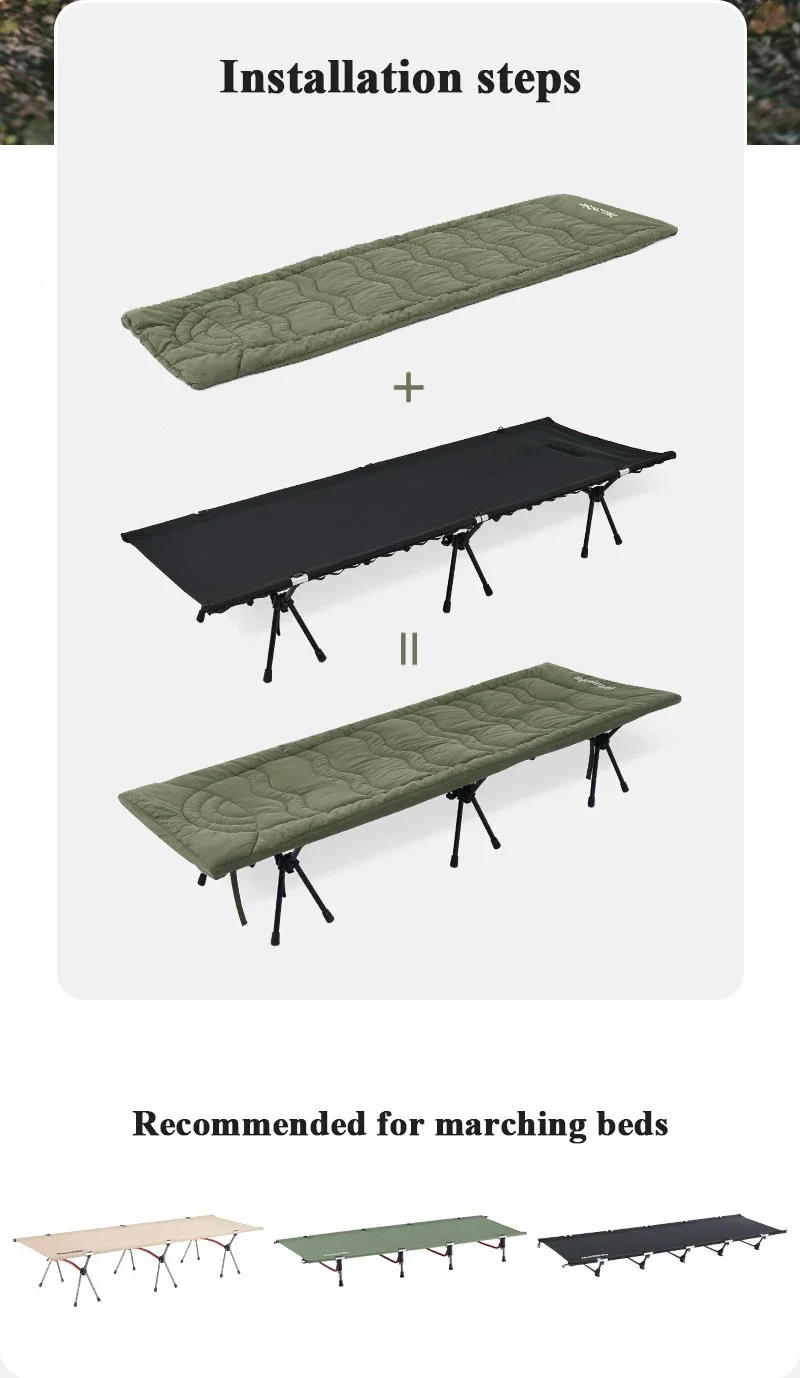 Description Picture 5 of itemNaturehike Portable Cotton-padded Mattress Universal Single Camp Bed Mattress Skin-friendly Camping Sleeping Pad for Camp Cot