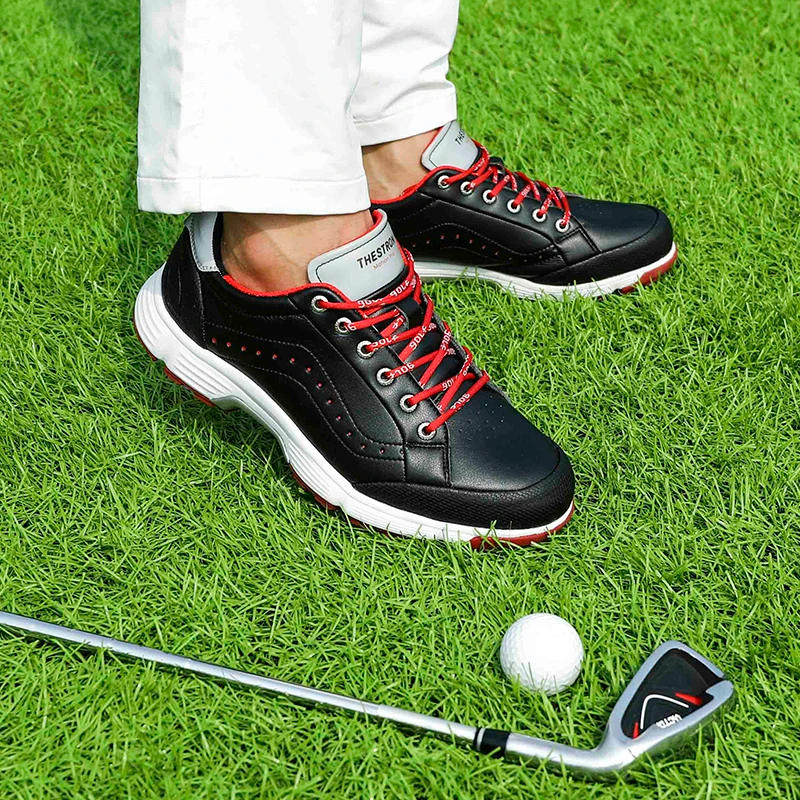Description Picture 6 of itemNew Mens Golf Shoes Waterproof Golf Sneakers Men Outdoor Golfing Spikes Shoes Big Size 7-14 Jogging Walking Sneakers Male