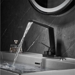 White Black Grey Waterfall Water Sink Faucet Bathroom tap Basin t