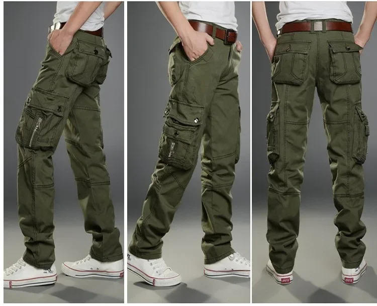 Description Picture 5 of itemBrand Mens Military Cargo Multi-pockets Baggy Men Pants Casual Trousers Overalls Army Pants Cargo Pants High Quality