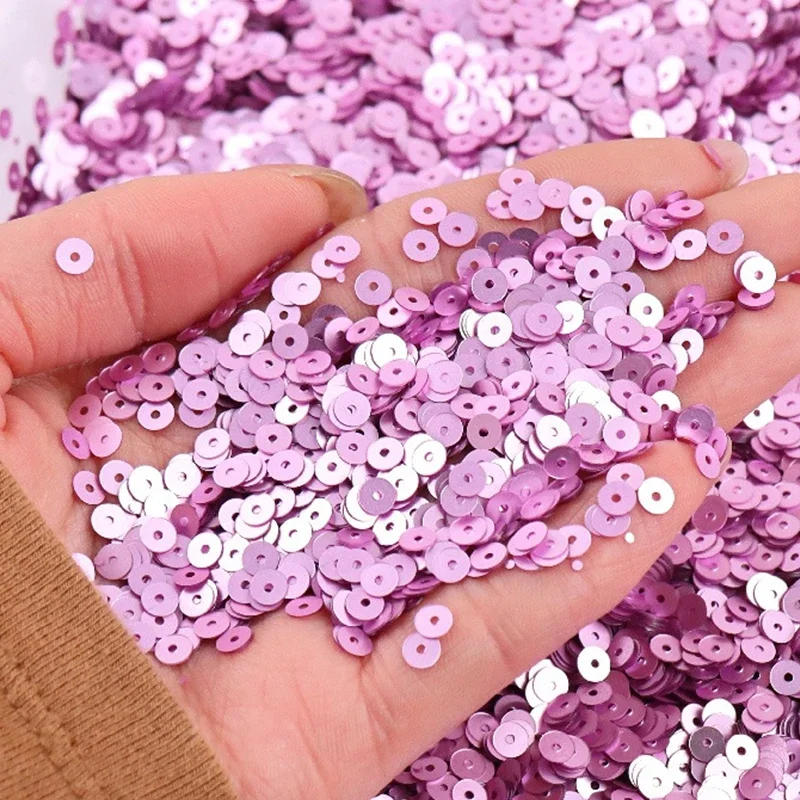 Description Picture 5 of item10g 2mm 3mm 4mm Pvc French Matte Round Sequins Loose Cup Sequins Paillettes Glitter For Jewelry Making Diy Sewing Nail Art Craft