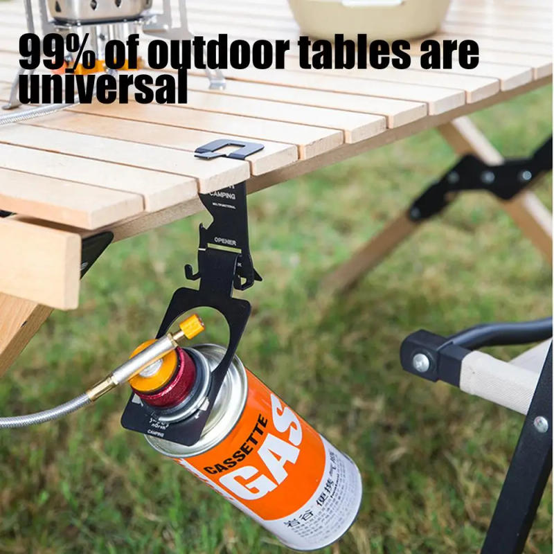 Description Picture 6 of itemHang Gas Canister For Camping Tables Hook Carbon Steel Stove Tank Hanger Hook Outdoor Camping Table Gas Stove Tank Organizer