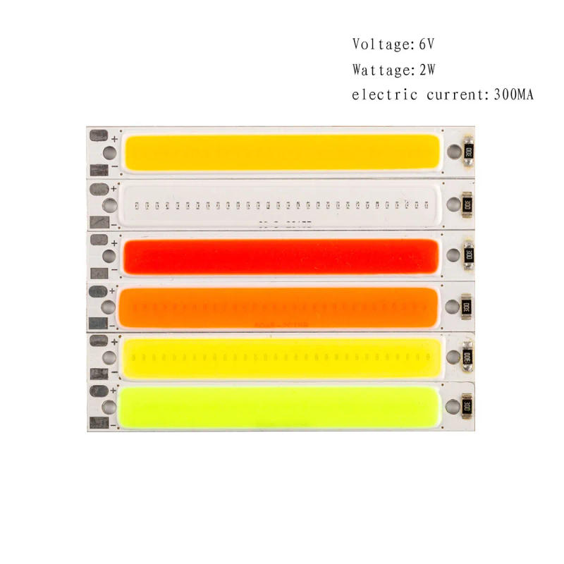 Description Picture 3 of item60x8mm 3W DC 3V 6V LED Chip On Board Bar Light Source Lamp for DIY Bicycle Working lamp