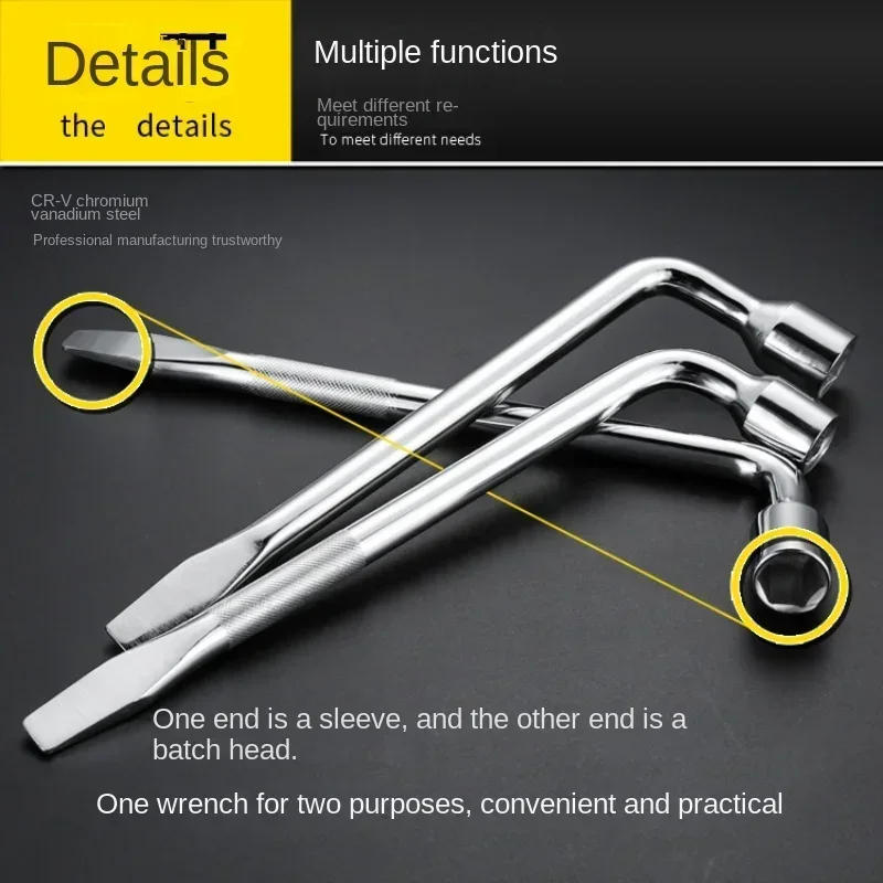 Description Picture 4 of item17/19/21/22/24mm L Type Car Truck Tire Wheel Lug Nut Wrench Hex Key Socket Spanner Tool Car Tyre Removal Tool Socket Spanner