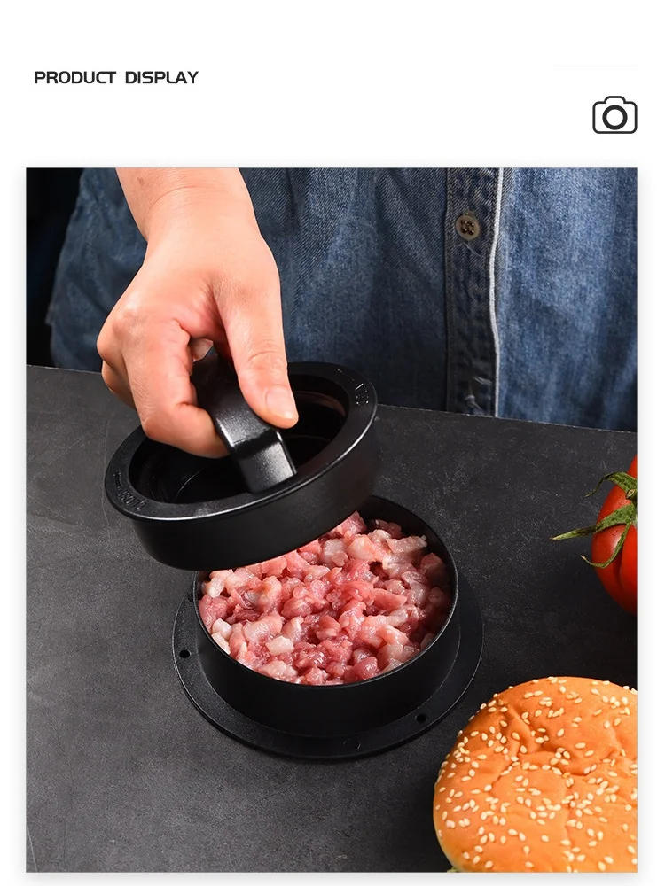 Description Picture 4 of itemRound Hamburger Presses Burger Press Beef Grill Food-Grade Hamburger Helper Meat Press Cutlets Patty Maker Mold Kitchen Gadgets
