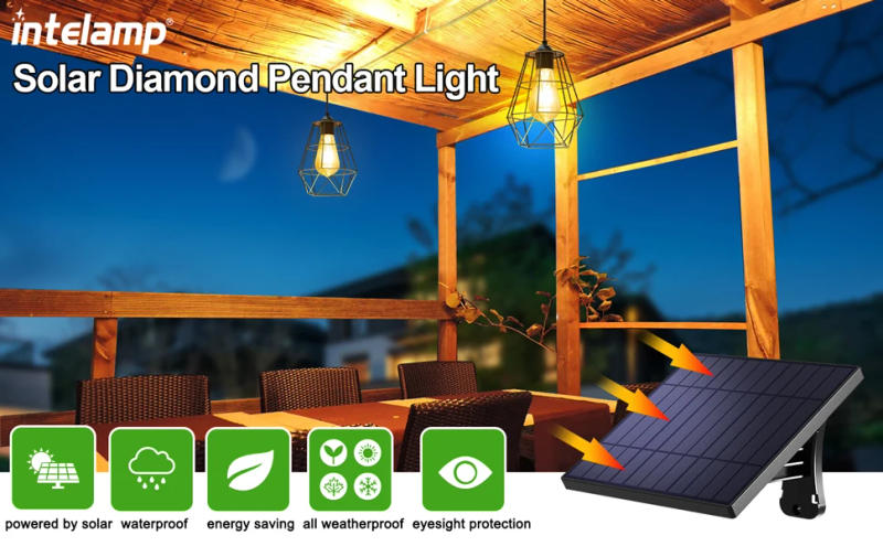 Description Picture 2 of itemSolar Pendant Lights Indoor and Outdoor Super Bright IP65 Waterproof Solar Shed Lights for Bedroom Living Room Garden Garage