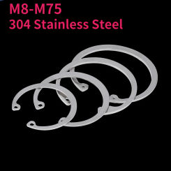 M8 M9 M10 M11 M12-M75 304 Stainless Steel Internal Circlips Snap Lock C-Clip Hole C Type Retaining Ring Clamp Spring