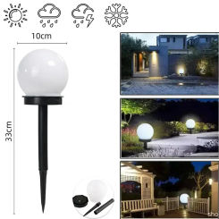 LED Solar Column Head Light Waterproof Courtyard Corner Light Gate Column Lawn Garden Ball Wall Lamp Outdoor Post Light