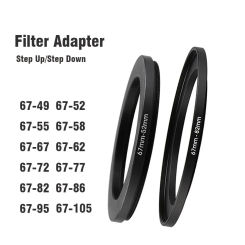 Camera Lens Filter Adapter Ring Step Up / Down Ring Metal 67 mm - 49 52 55 58 62 67 72 77 82 86 mm for UV ND CPL Lens Hood etc.