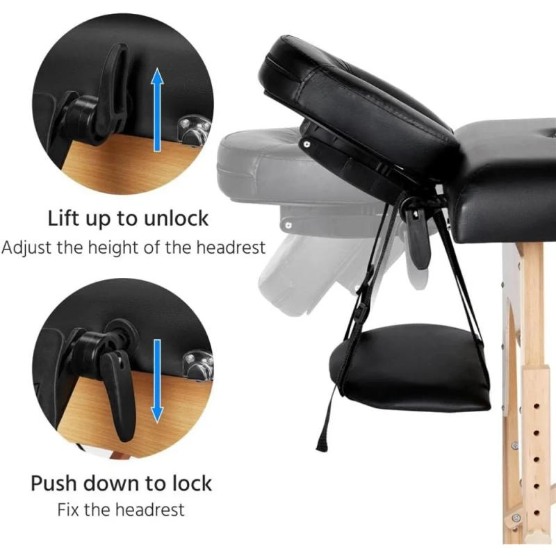 Description Picture 5 of itemPortable eyelash bed massage table, used for eyelash extension, beauty, tattoo stand, and hydrotherapy with adjustable height