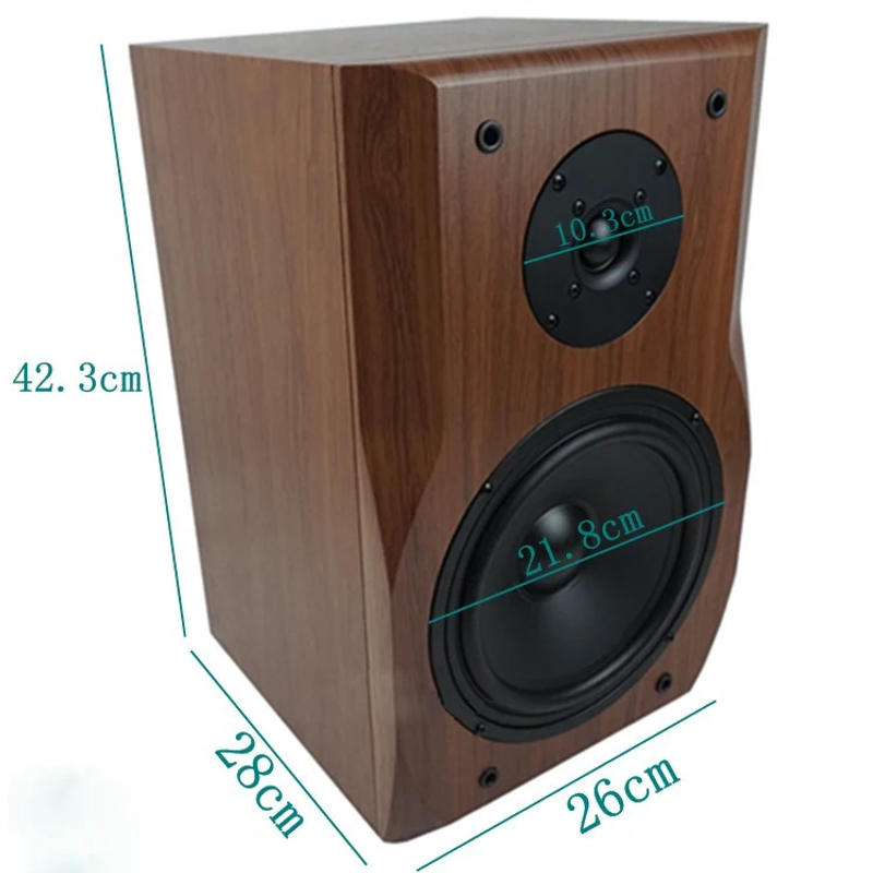 Description Picture 4 of item8 Inch Bookshelf Speaker High and Low frequency Two-Way HIFI Wooden Passive Audio Sound Amplifier Monitor Speaker Music Player