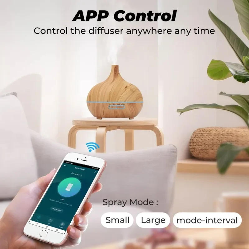 Description Picture 3 of itemWiFi smart 550ML Electric Aroma Diffuser Essential Oil Diffuser Air Humidifier Ultrasonic Remote Control Mist Maker Home