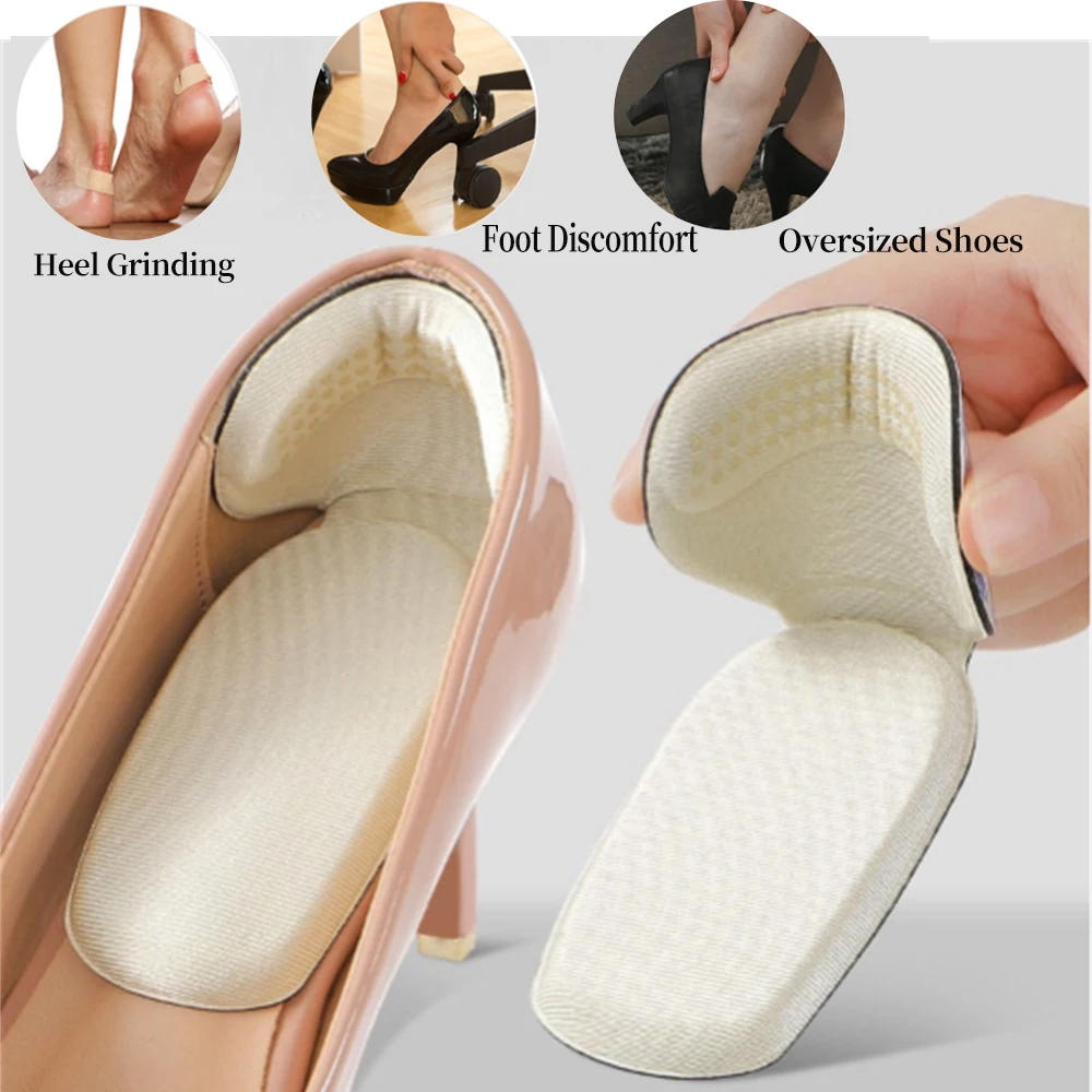 Description Picture 3 of item2pcs Shoe Heel Insoles Foot Heel Pad Sports Shoes Adjustable Antiwear Feet Inserts Insoles Heel Protector Sticker Insole Brioche