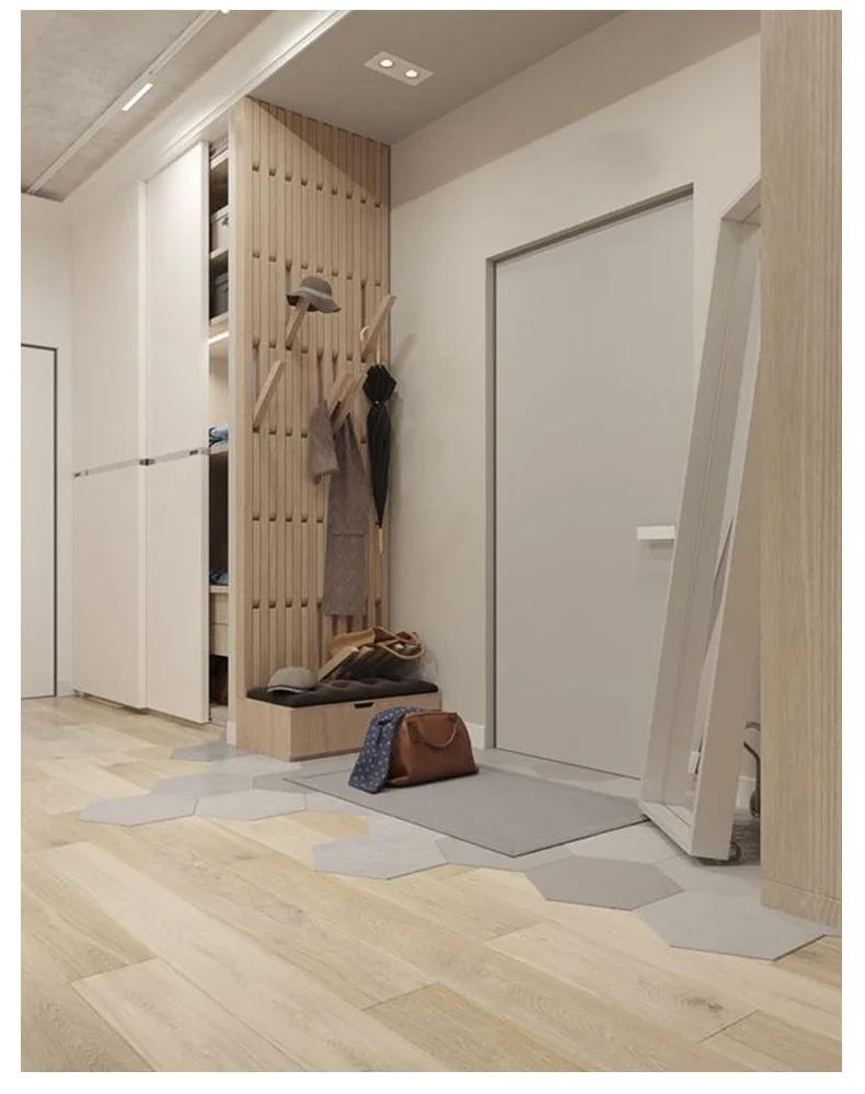 Description Picture 4 of itemLarge Wall Coat Rack Wood Closet Set for Clothes Racks Hanger Shelf Piano Keys Wall Hanger Organizer Dressing Rooms Furniture