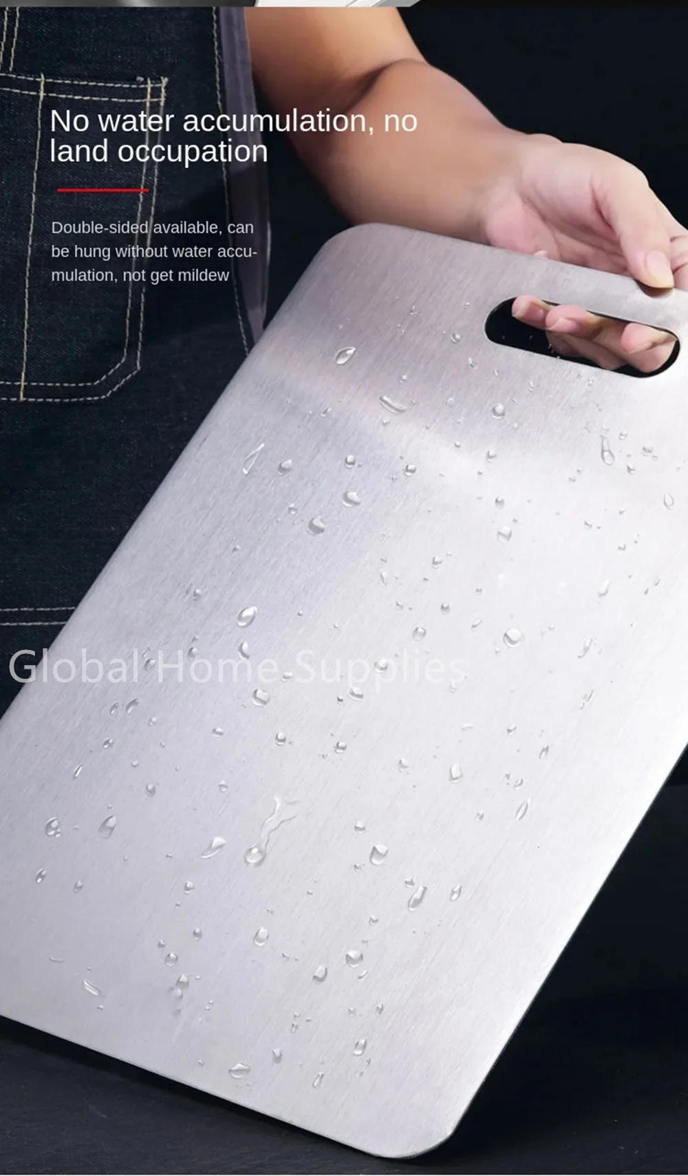 Description Picture 5 of itemKitchen Stainless Steel Cutting Board Vegetable Meat Cutting Board Chopping Block Kitchen Accessories Fruit Tool