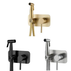 stainless steel Toilet Bidet Spray Handheld Bidets Diaper Set Hot Cold Black Shower Set Shattaf Sprayer Jet Douche Kit Portable