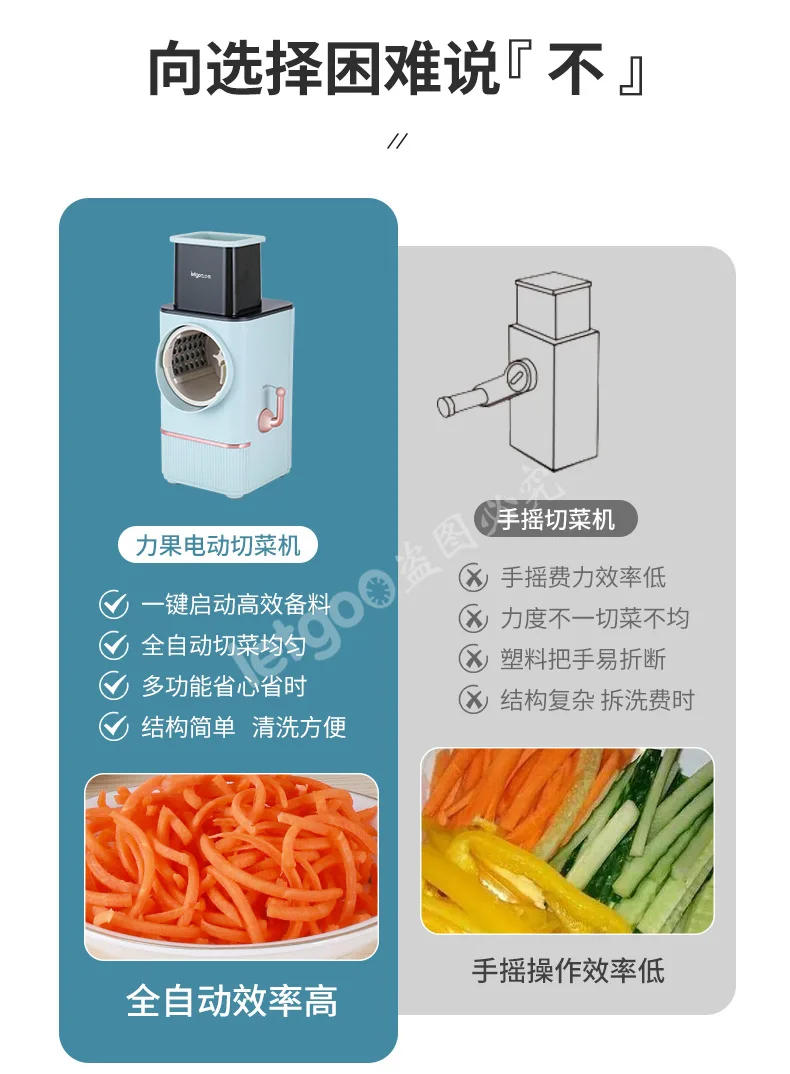 Description Picture 4 of itemLarge Diameter Electric Vegetable Cutter Chopper Household Multi-Functional Potato Shredder Slicer Meat Slicer Machine