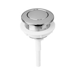 1Pcs Toilet Tank Button ABS Round Electroplated Single Flush Button Home Bathroom Toilet Water Tank Replacement Accessories