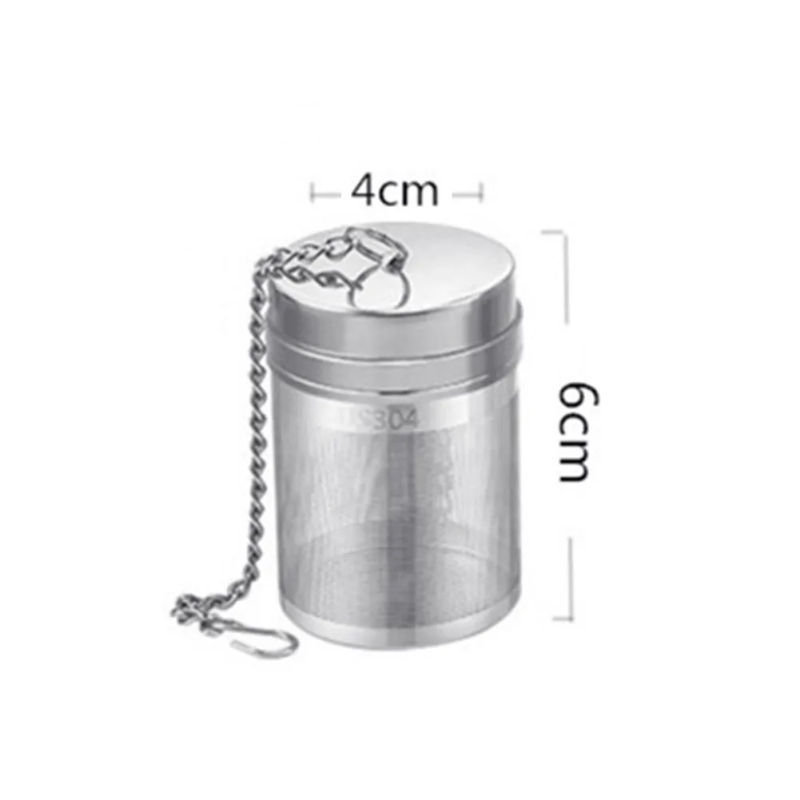 Description Picture 5 of itemStainless Steel Tea Infuser Locking Spice Leaf Tea Ball Strainer Mesh Tea Filter Home Kitchen Accessories Hanging Teapot 3 Size