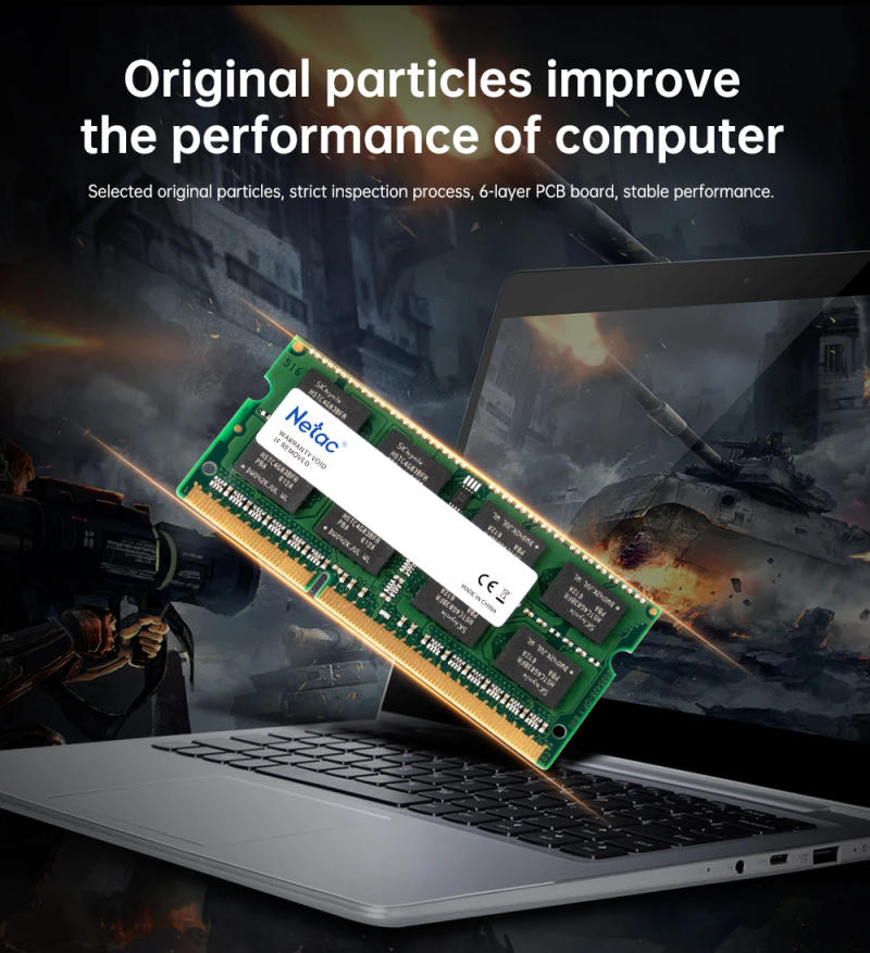 Description Picture 3 of itemNetac DDR3L Memoria Laptop DDR3 RAM 8GB 4GB DDR3L memoriy rams 1600mhz Memory SO-DIMM 204-pin DDR3 for HP Lenovo Notebook 1.35V