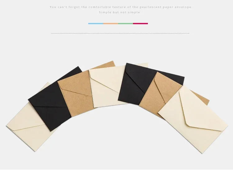 Description Picture 2 of itemClassical White Black Kraft Blank Mini Paper Window Envelopes Wedding Invitation Envelope Gift Envelope Gift Bag